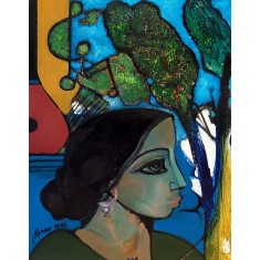 Abrar Ahmed, 12 x 16 Inch, Oil on Canvas, Figurative Painting, AC-AA-614 Abrar Ahmed, 12 x 16 Inch, Oil on Canvas, Figurative Painting, AC-AA-614